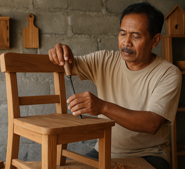 Kisah Inspiratif Suhendi Mengubah Limbah Kayu Jadi Bisnis Kerajinan Menguntungkan